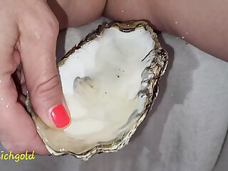 little horny piss slut pisses in the oyster for youu2026 drink my
